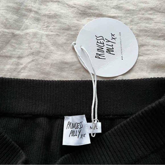 NWT Princess Polly Judy Wide Leg Knit Pants in Black - Petite - Picture 4 of 8